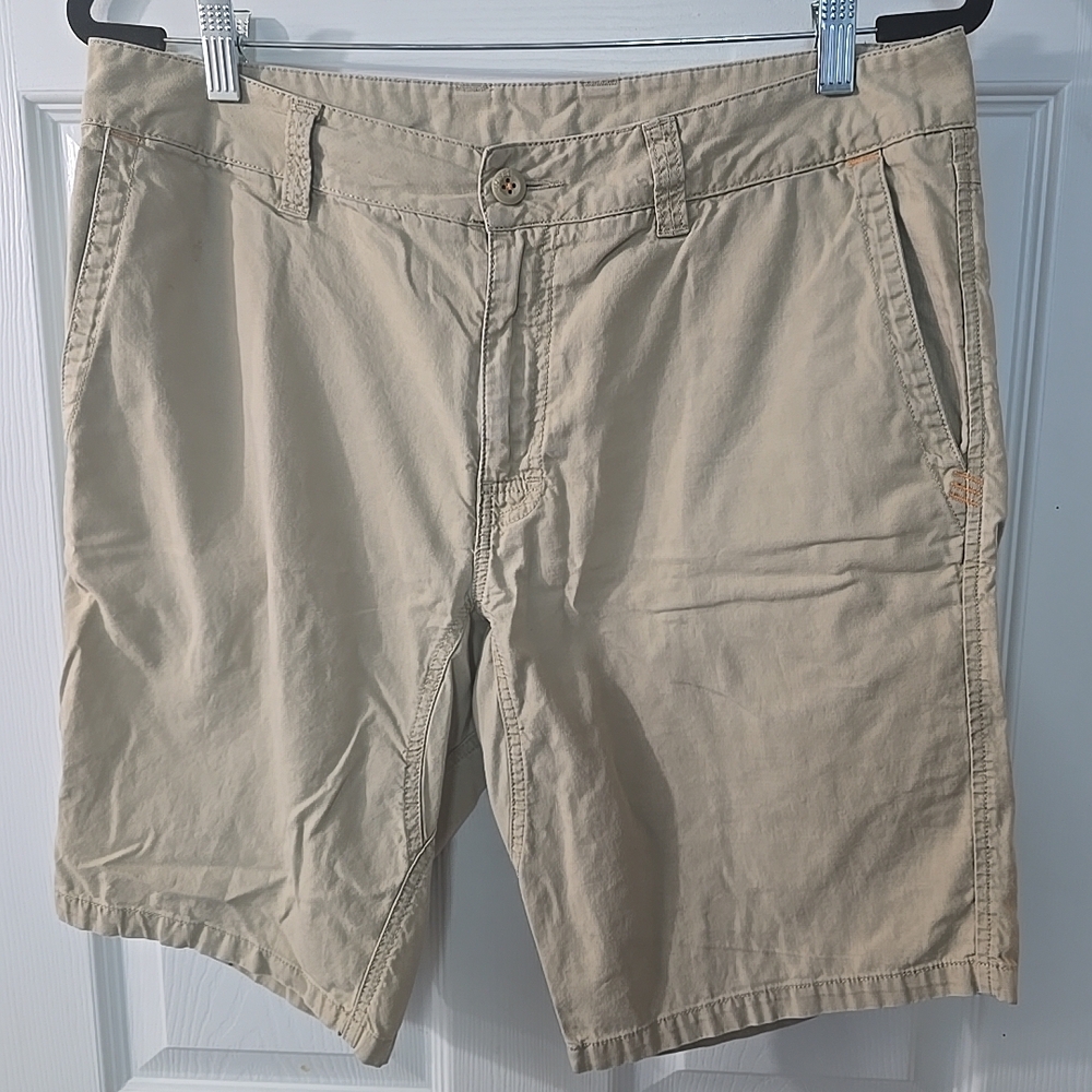 Stio Men's Size 32 Khaki Beige Performance Hiking Outdoor‎ Chino Shorts